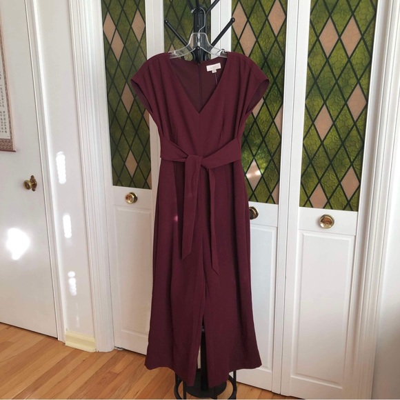 LOFT Burgundy Jumpsuit - Picture 1 of 4
